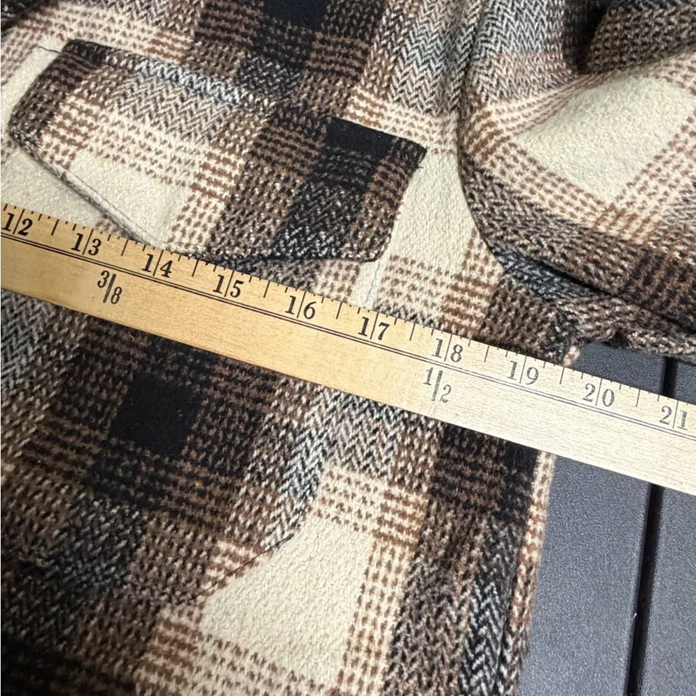 Miss Selfie Plaid Shacket / Jacket - Brown and Cream
